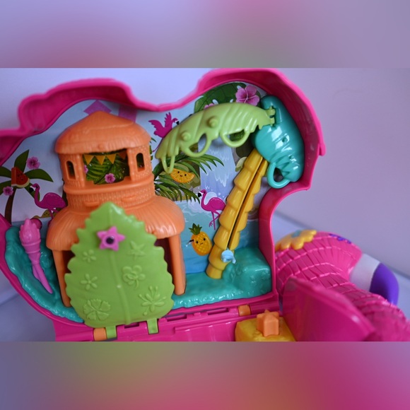 Polly Pocket Flamingo Party Playset Only- Missing Accessories - Picture 6 of 11
